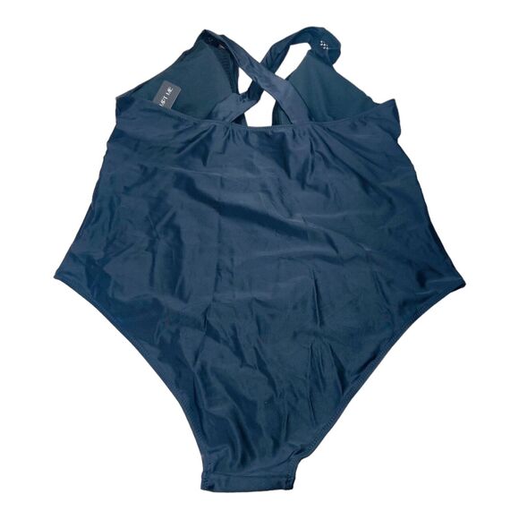 Temp Me Black Swimsuit-one-piece Crossback Size 24W Deep V Neck for Women's - Picture 5 of 9